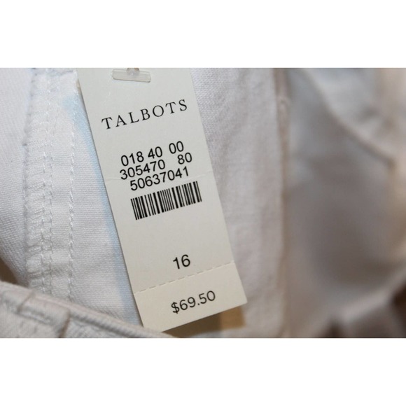 NWT Talbots Denim Pencil Jean Skirt Button Front Raw Hem Plus Size 16 HW7675 - Picture 4 of 7